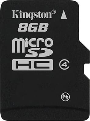 CARD MicroSD KINGSTON, 8 GB, MicroSDHC, clasa 4, standard nu e cazul, "SDC4/8GB" — miniatură