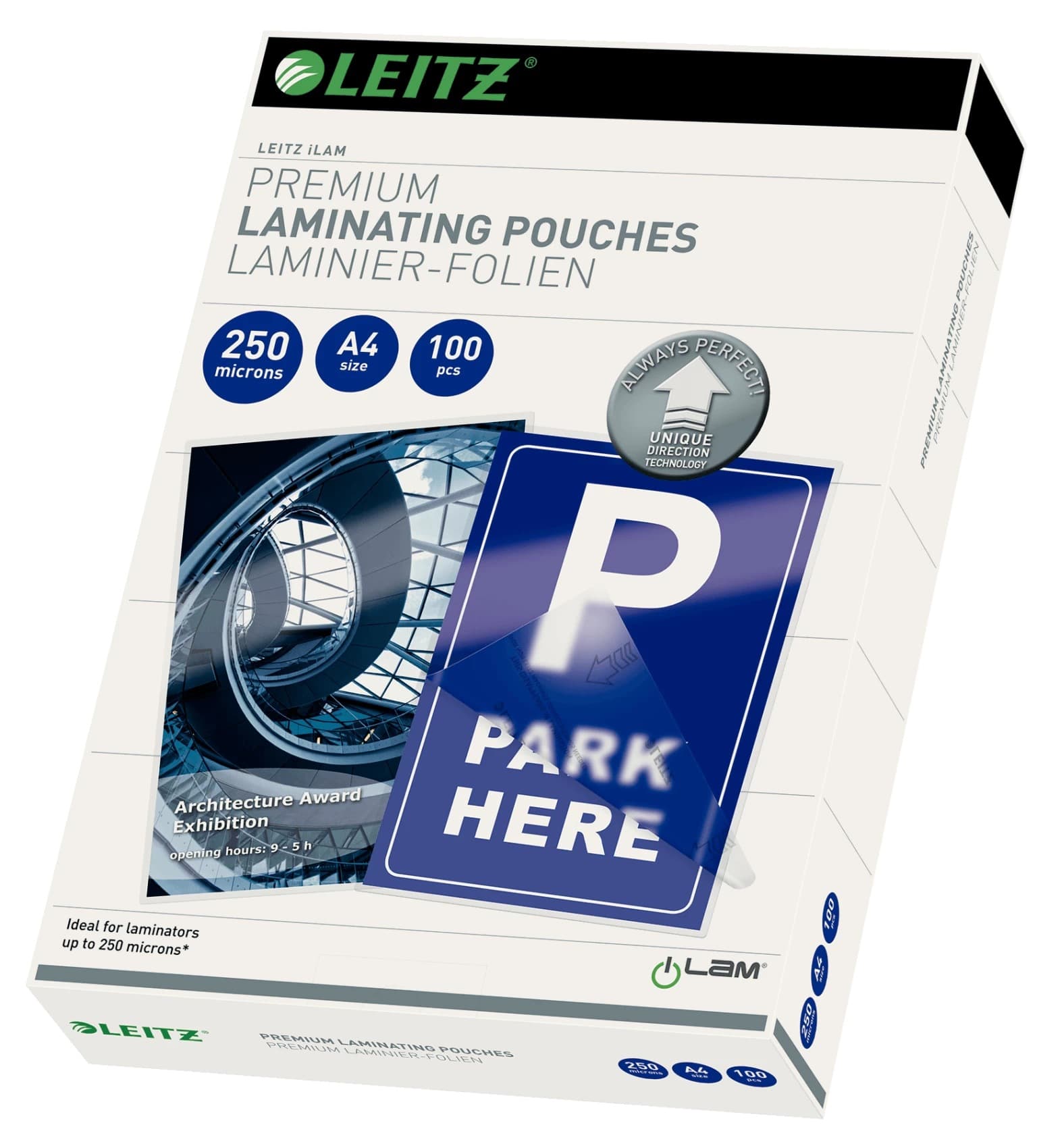 Folie Leitz UDT pentru laminare la cald, A4, 250 mic., 100buc/set, "74840000"