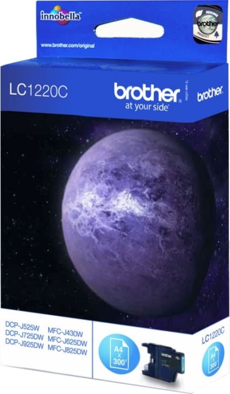 Cartus Cerneala Original Brother Cyan, LC1220C, pentru DCP-J525|J725|J925|MFC-J430|J625, 300, "LC1220C"