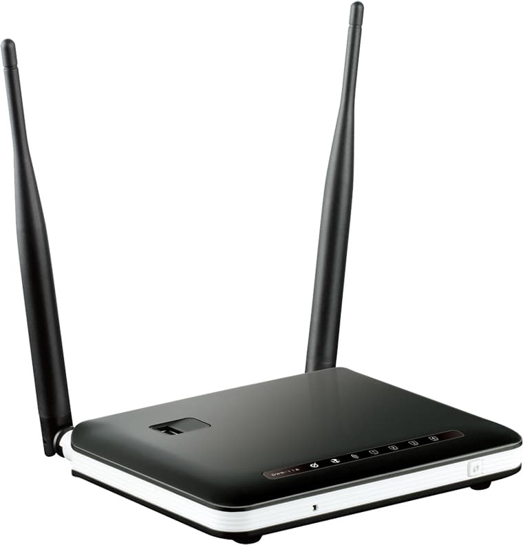 ROUTER D-LINK wireless. 4G LTE (desktop), 300Mbps, 4 porturi 10/100Mbps + 1 WAN, 2 antene externe, N300, compatibil modem 3G/4G LTE, "DWR-116" — miniatură