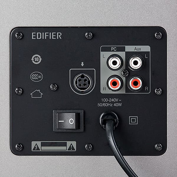 BOXE EDIFIER 2.0, RMS: 60W (2 x 13W, 2 x 17W), telecomanda wireless, volum, bass, treble, dual RCA, brown, "R1600TIII" — miniatură