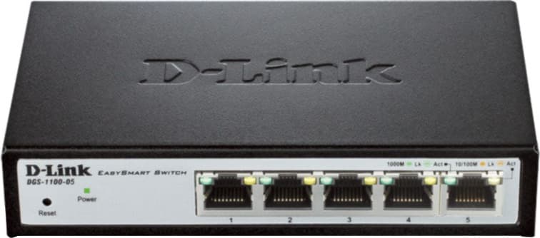 SWITCH D-LINK SMART 5 porturi Gigabit, carcasa metalica, "DGS-1100-05"