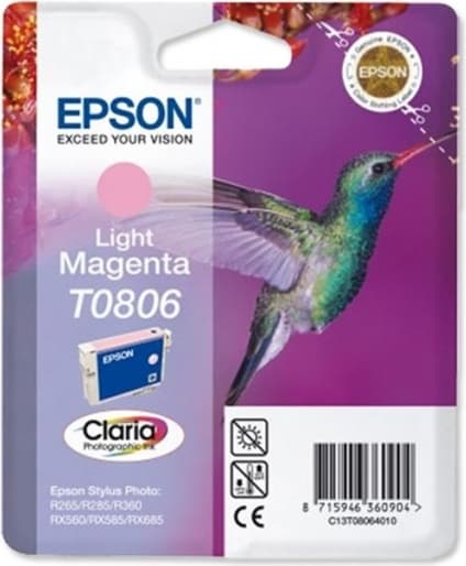 Cartus Cerneala Original Epson Light Magenta, T0806, pentru Stylus Photo R265|360|RX562, "C13T08064011"(RAPO)