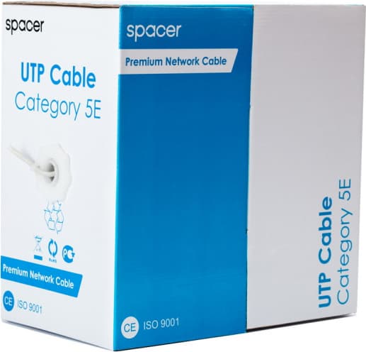 ROLA CABLU UTP SPACER Cat5e, 305m, Cupru 100%, Solid, AWG24, 0.51mm, 0.21mm2, "RCAT5ECU"