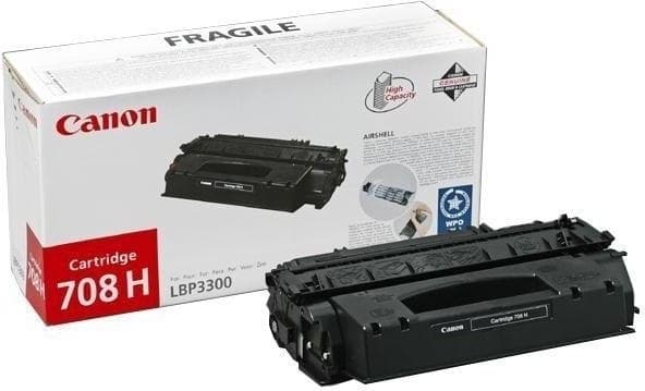 Toner Original Canon Black, CRG-708H, pentru LBP-3300|LBP-3360, 2.5K, "CR0917B002AA"