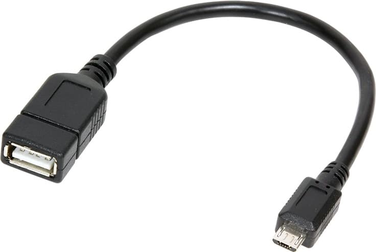 CABLU adaptor OTG LOGILINK, pt. smartphone, Micro-USB 2.0 (T) la USB 2.0 (M), 20cm, asigura conectarea telef. la o tastatura, HUB, stick, etc., negru, "AA0035"