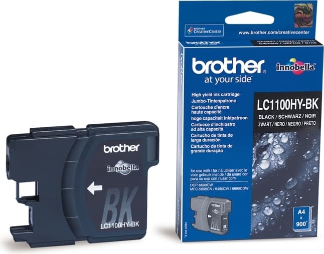 Cartus Cerneala Original Brother Black, LC1100HYBK, pentru DCP-6690|MFC-5895|MFC-6490|MFC-6890, 900, "LC1100HYBK"