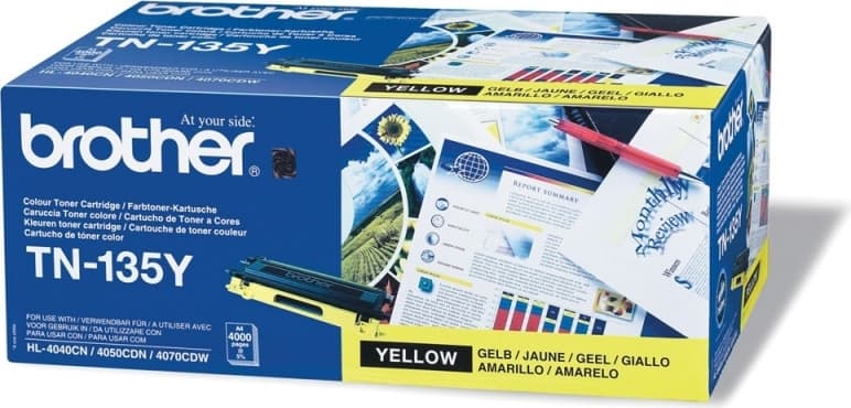 Toner Original Brother Yellow, TN135Y, pentru MFC-9440|9450|9840|9040|HL-4070|4040|4050, 4K,"TN135Y"