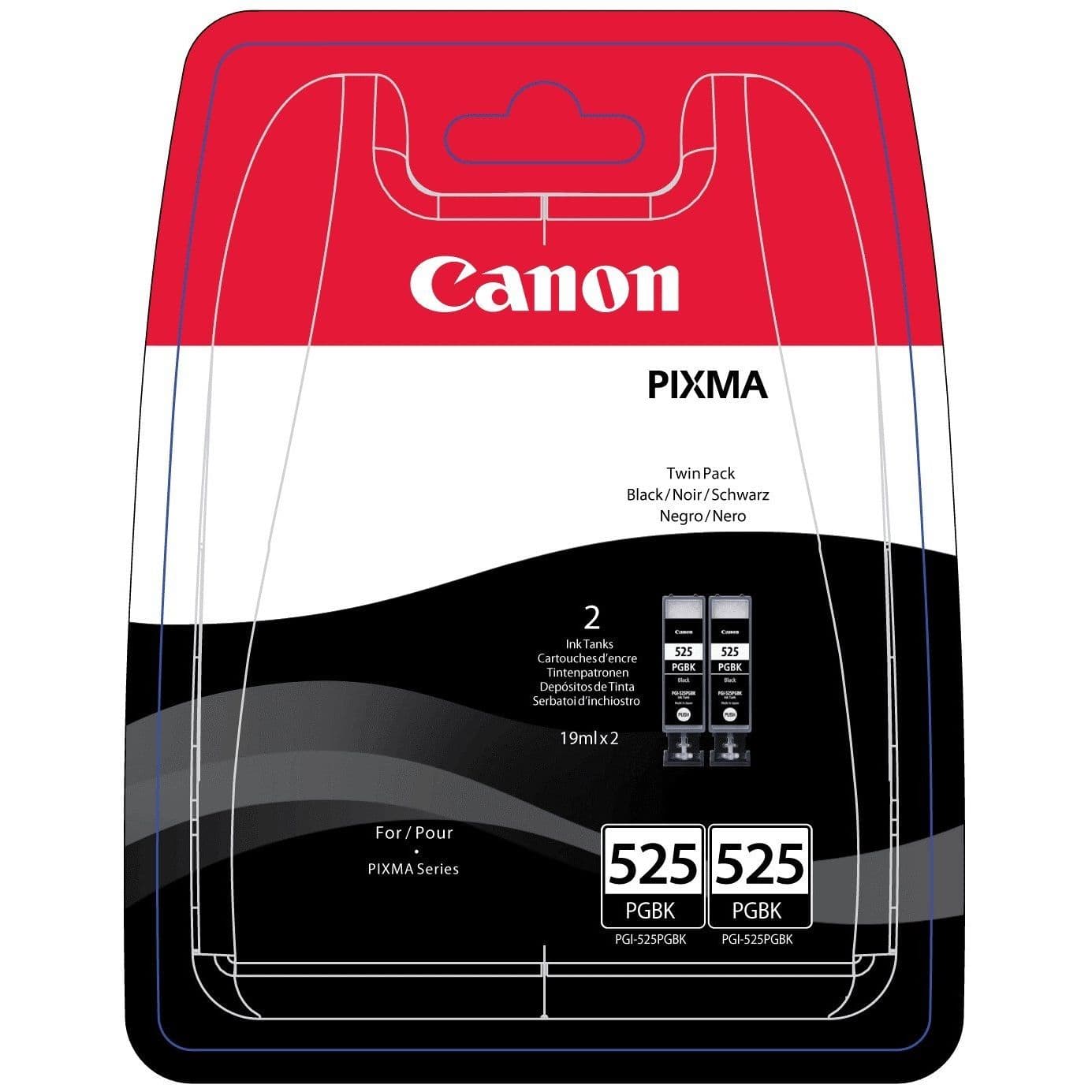 Cartus Cerneala Original Canon Black, PGI-525B2X, pentru Pixma IP4850|IP4950|IX6550|MG5150|MG5250|MG5350|MG6150|MG6250|MG8150|MG8250|MX715|MX885|MX895, "BS4529B006AA"