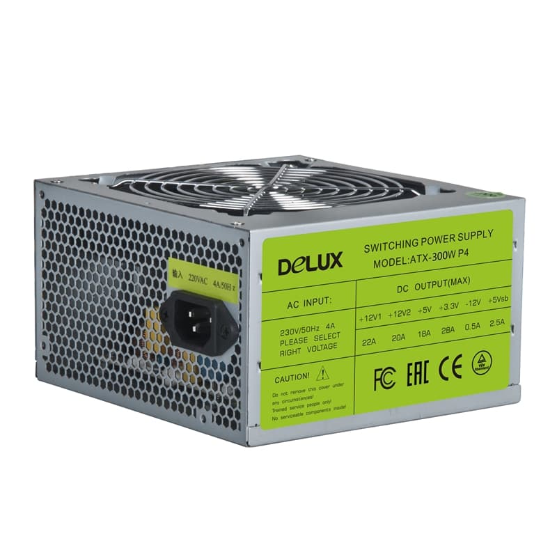 SURSA DELUX 550 (350W for 550W Desktop PC), Fan 12cm, Conector 20+4 pini, 2xSATA, 2xMolex, 1xSmall 4 pini, "DLP-30D-550"