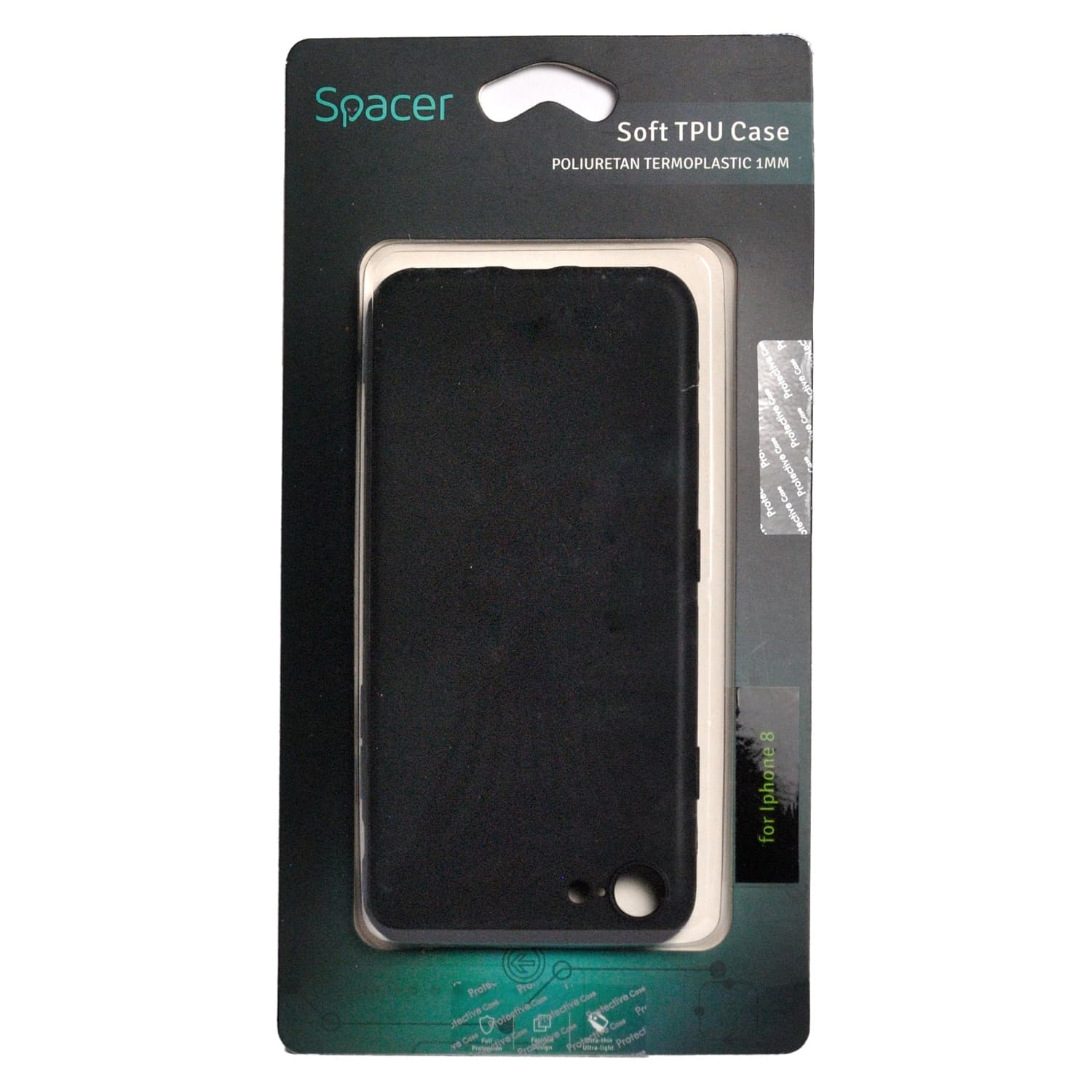 Husa Iphone 7 / Iphone 8 / Iphone SE 2, grosime 1 mm, material flexibil TPU, ColorFull Matt Ultra negru "SPT-MUT-IP.8" — miniatură