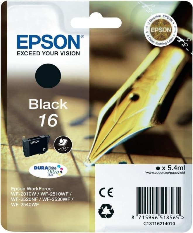 Cartus Cerneala Original Epson Black, T1621, pentru WF2540, "C13T16214010"