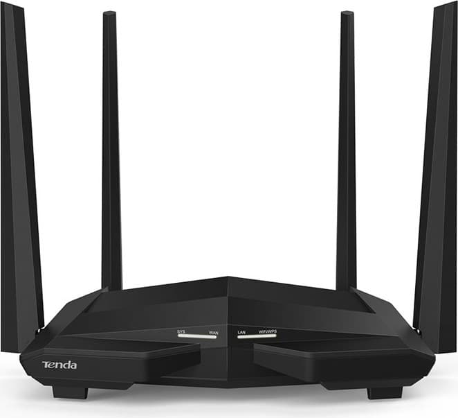 Tenda AC10U Router wireless 802.11a.c AC 1200 Dual Band Porturi 1 WAN, 3 LAN Gigabit, 1 USB| Antene 4 externe 6 dbi CPU Dual Core 1 GHz Gamimg & Streaming Negru "AC10U"