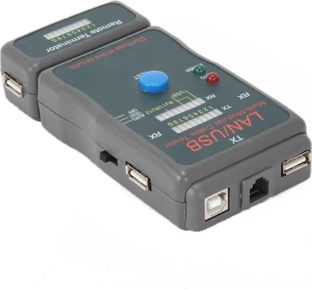 TESTER CABLU RETEA GEMBIRD pt. cablu UTP, STP si USB, baterie 9V neinclusa, "NCT-2"