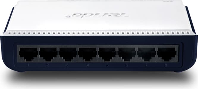 SWITCH Tenda 8 porturi 10/100 Mbps, fanless "S108" — miniatură