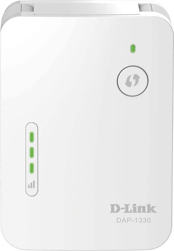 RANGE EXTENDER D-LINK wireless 300Mbps, 1 port 10/100Mbps, 2 antene externe, 2.4GHz, "DAP-1330" — miniatură