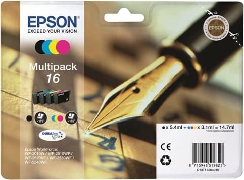 Cartus Cerneala Original Epson CMYK, T1626, pentru WF2540, "C13T16264010"