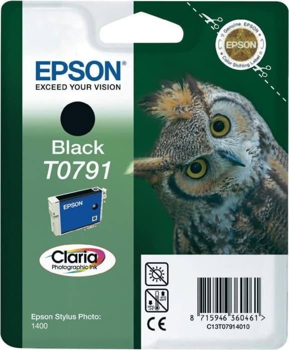 Cartus Cerneala Original Epson Black, T0791, pentru Stylus Photo 1400, "C13T07914010"
