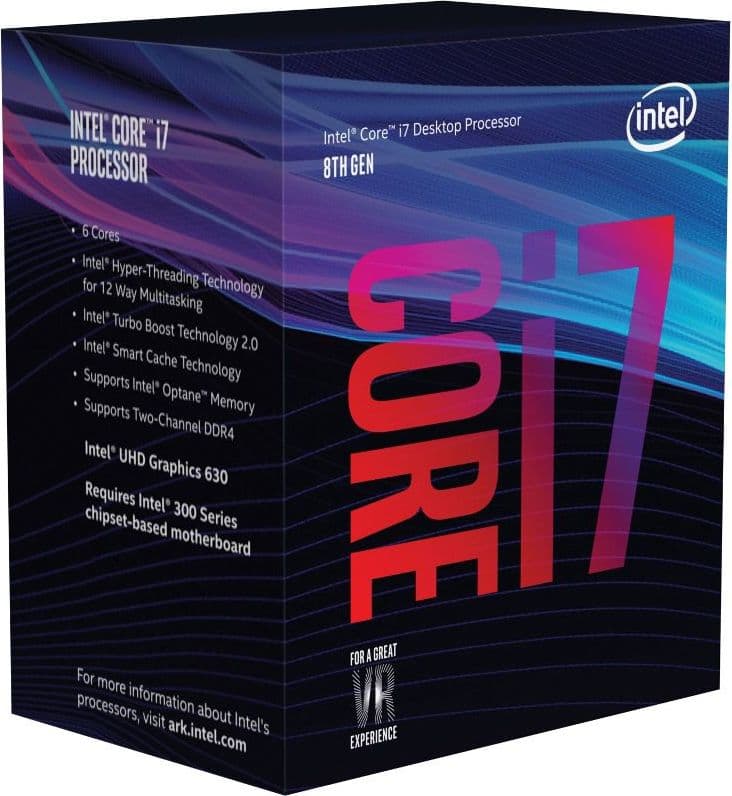 CPU INTEL, skt. LGA 1151 Core i7, i7-8700K, frecventa 3.7 GHz, turbo 4.7 GHz, 6 nuclee, putere 95 W, "BX80684I78700K"