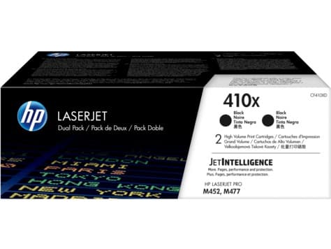 Dual-Pack Original HP Black, nr.410X, pentru LaserJet Pro M377|M452|M477, 2x6.5K, "CF410XD"