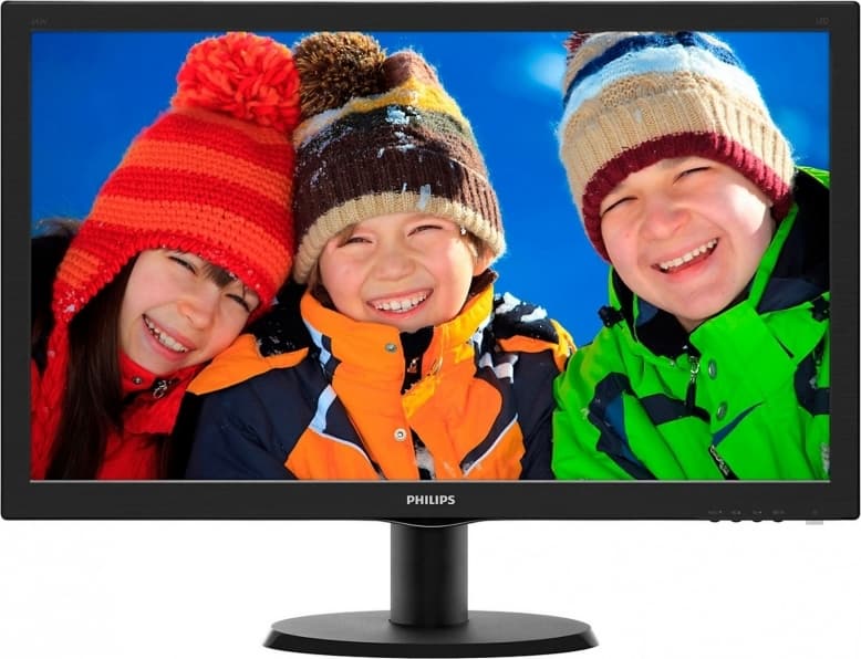 MONITOR PHILIPS 23.6", home, office, MVA, Full HD (1920 x 1080), Wide, 250 cd/mp, 8 ms, VGA, DVI, HDMI, "243V5QHSBA/00"