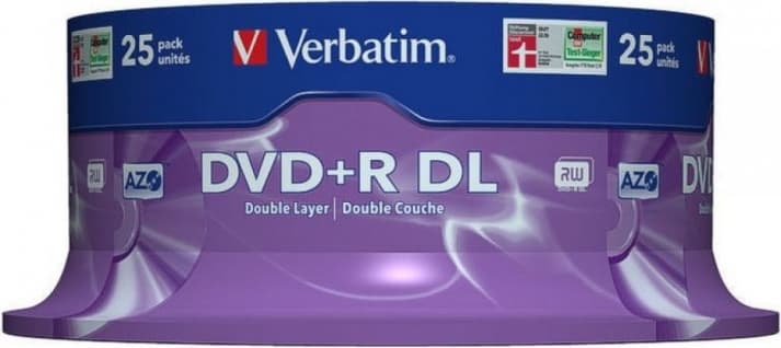 DVD+R VERBATIM 8.5GB, 240min, viteza 8x, 25 buc, Double Layer, spindle, "Matt Silver" "43757"