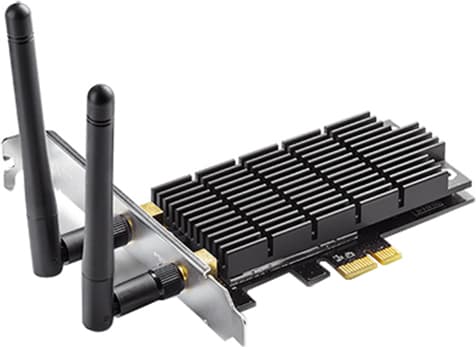 PLACA RETEA TP-LINK AC1300, intern wireless 2.4 GHz | 5 GHz, PCI-E, port, 867 Mbps, antena externa detasabila x 2, "Archer T6E" — miniatură