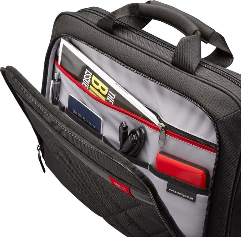 GEANTA CASE LOGIC, pt. notebook de max. 17 inch, 1 compartiment, buzunar frontal | buzunar dorsal, waterproof, poliester, negru, 3201434 "DLC-117 BLACK" — miniatură