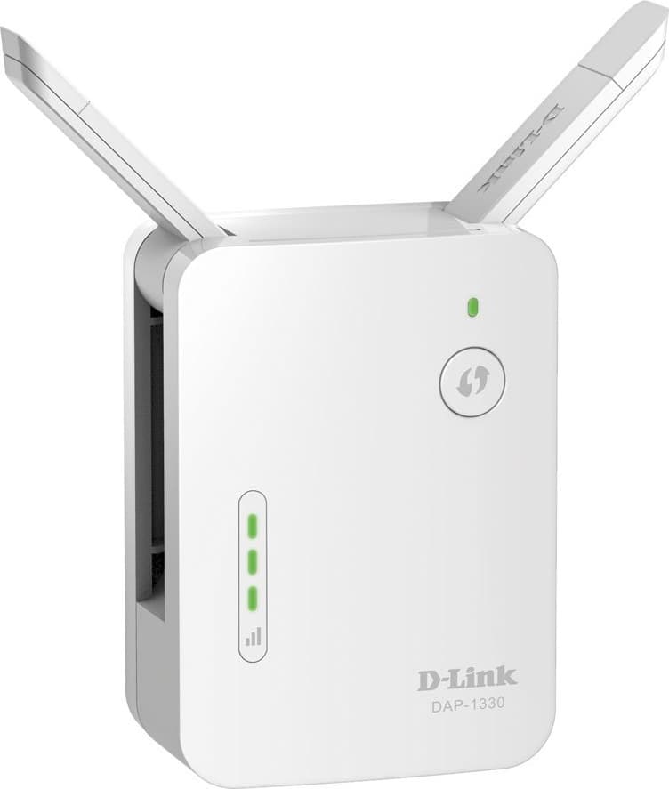 RANGE EXTENDER D-LINK wireless 300Mbps, 1 port 10/100Mbps, 2 antene externe, 2.4GHz, "DAP-1330" — miniatură