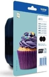 Dual-Pack Original Brother Black, LC123BKBP2, pentru DCP-J4110| MFC-J4410|J4510|J4610|J4710|J6520|J6920, 2x600, "LC123BKBP2"