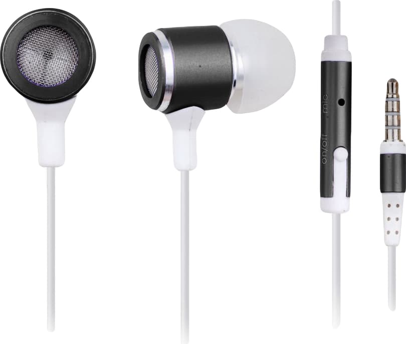CASTI Gembird, cu fir, intraauriculare, pt smartphone, microfon pe fir, conectare prin Jack 3.5 mm, alb / negru, "MHS-EP-001"