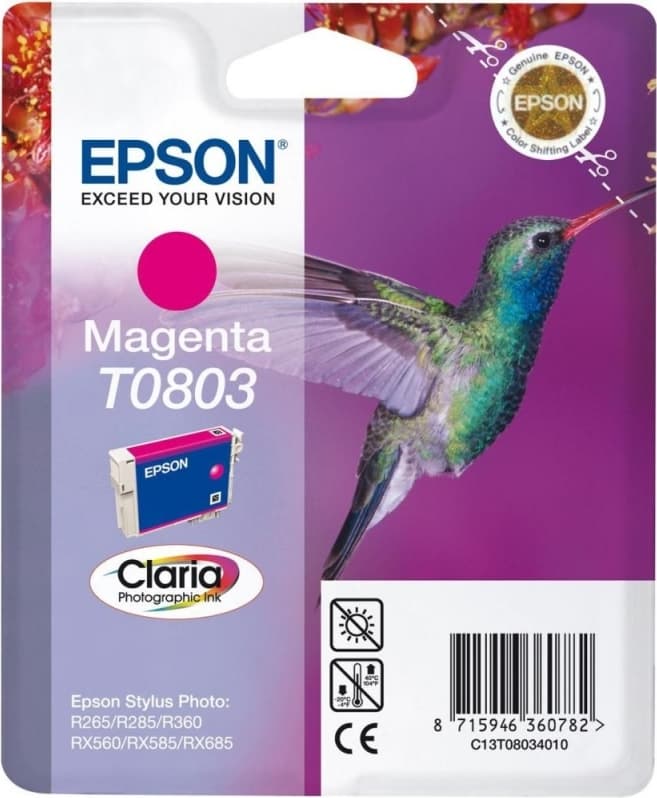 Cartus Cerneala Original Epson Light Magenta, T0803, pentru Stylus Photo R265|360|RX562, "C13T08034011"(RAPO)