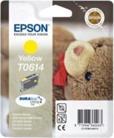 Cartus Cerneala Original Epson Yellow, T0614, pentru D88|D68PE|DX4800|DX4850|DX4200|DX4250|DX3800|DX3855, "C13T06144010"