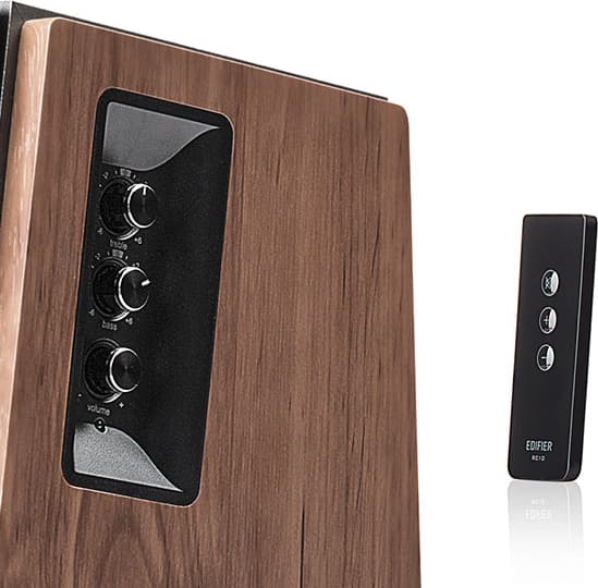 BOXE EDIFIER 2.0, RMS: 60W (2 x 13W, 2 x 17W), telecomanda wireless, volum, bass, treble, dual RCA, brown, "R1600TIII" — miniatură