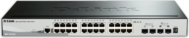 SWITCH D-LINK SMART 24 porturi Gigabit.+ 2 porturi SFP + 2 porturi 10G SFP+, carcasa metalica, rackabil, "DGS-1510-28"
