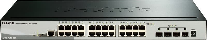 SWITCH D-LINK SMART 24 porturi Gigabit.+ 4 porturi 10G SFP+, carcasa metalica, rackabil, "DGS-1510-28X"