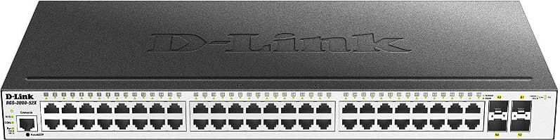SWITCH D-LINK L2 cu management 48 porturi Gigabit + 4 porturi 10G SFP+, carcasa metalica, rackabil, "DGS-3000-52X"