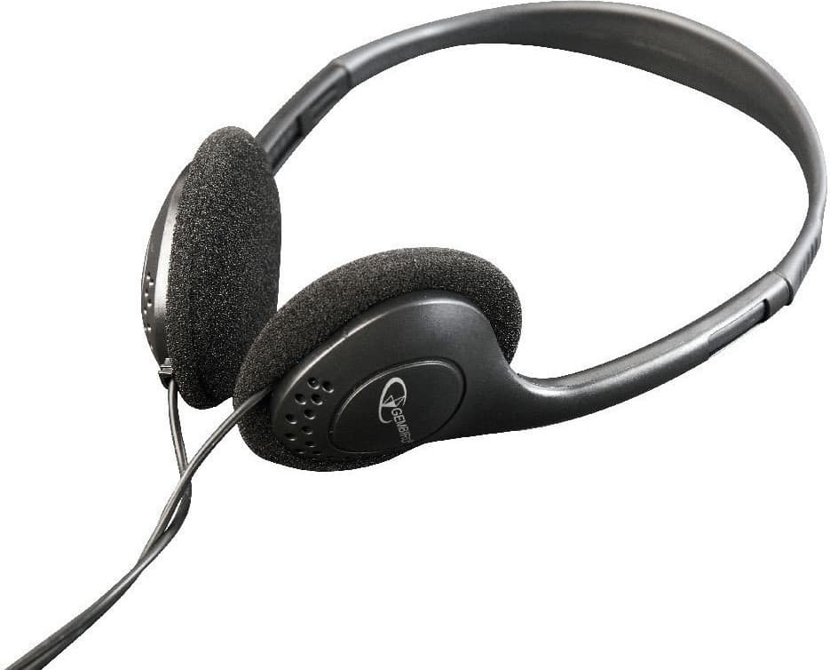 CASTI Gembird, cu fir, standard, utilizare MP3, smartphone (doar audio), microfon nu, conectare prin Jack 3.5 mm, negru, "MHP-123" — miniatură