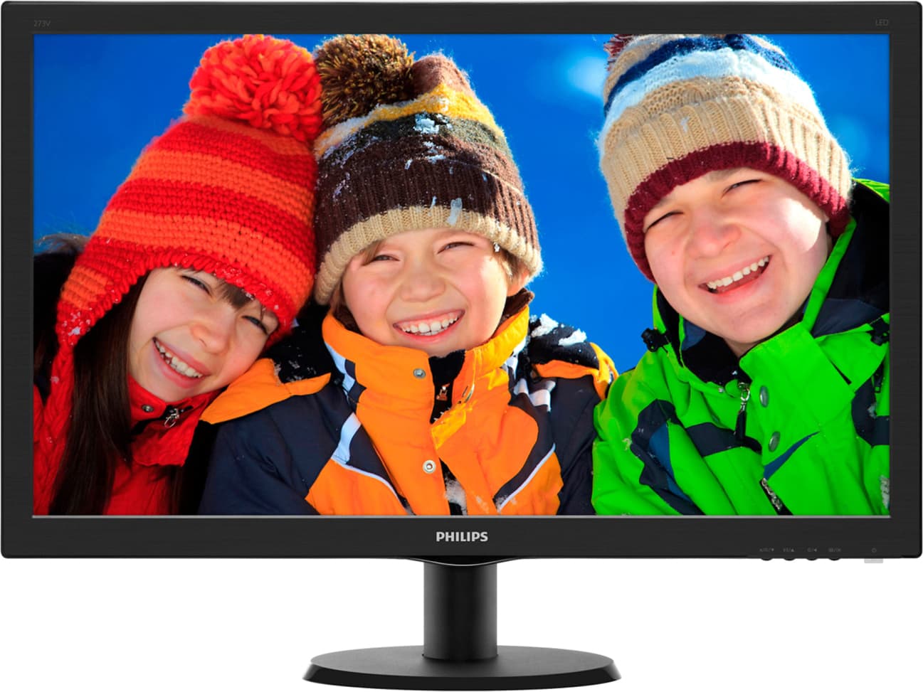 MONITOR PHILIPS 27", home, office, TN, Full HD (1920 x 1080), Wide, 300 cd/mp, 1 ms, VGA, HDMI, "273V5LHSB/00"