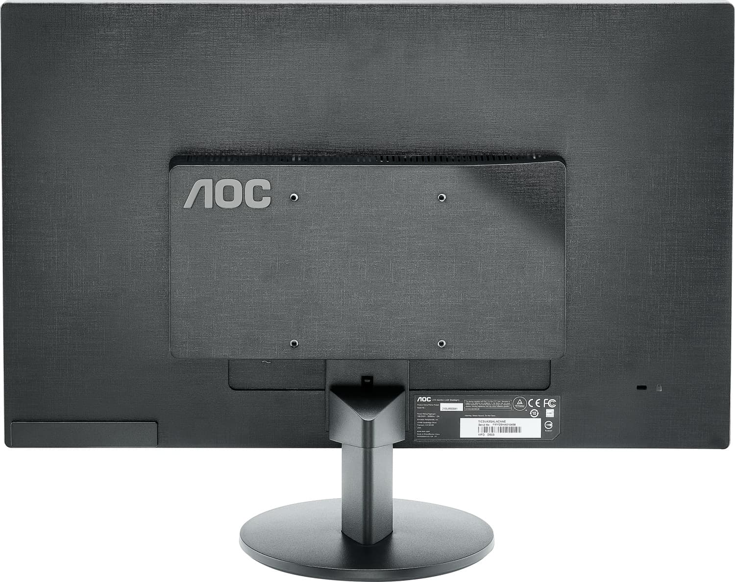 MONITOR AOC 23.6", home, office, TN, Full HD (1920 x 1080), Wide, 250 cd/mp, 1 ms, VGA, DVI, HDMI, "E2470SWH" — miniatură
