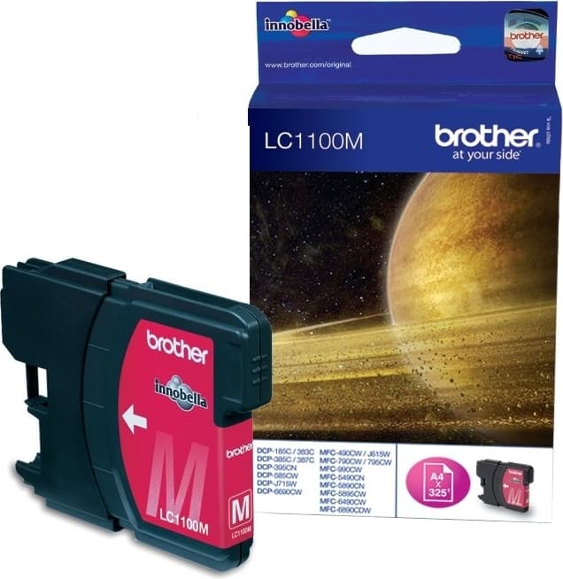 Cartus Cerneala Original Brother Magenta, LC1100M, pentru DCP-385|395|585|6690|J715|MFC-490|5490|5895|6490|6890|790, 325, "LC1100M"