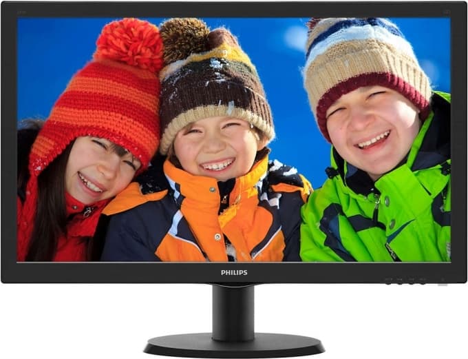 MONITOR PHILIPS 23.6", home, office, TN, Full HD (1920 x 1080), Wide, 250 cd/mp, 1 ms, VGA, DVI, HDMI, "243V5LHSB5/00"
