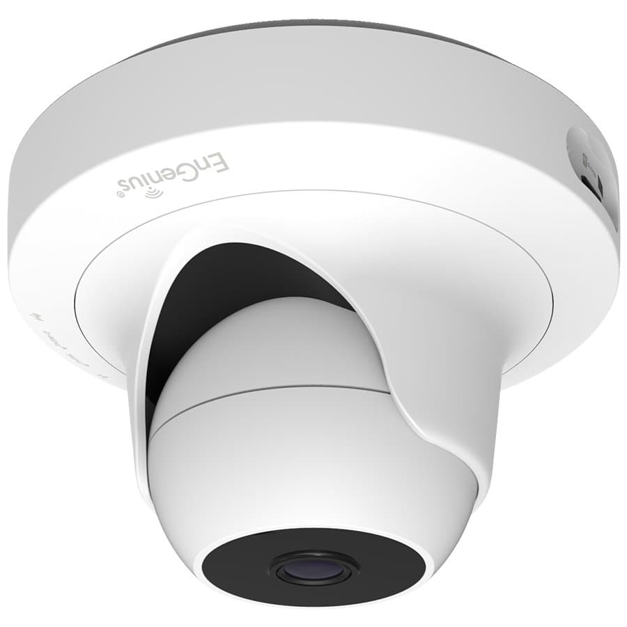CAMERA IP. ENGENIUS, dome, pt. interior, dist. IR 20 m, tip lentila fixa 2.8 mm, 2 Mpx, cu fir, wi-fi, microfon, PoE, carcasa plastic, slot SD card, "EWS1025CAM"