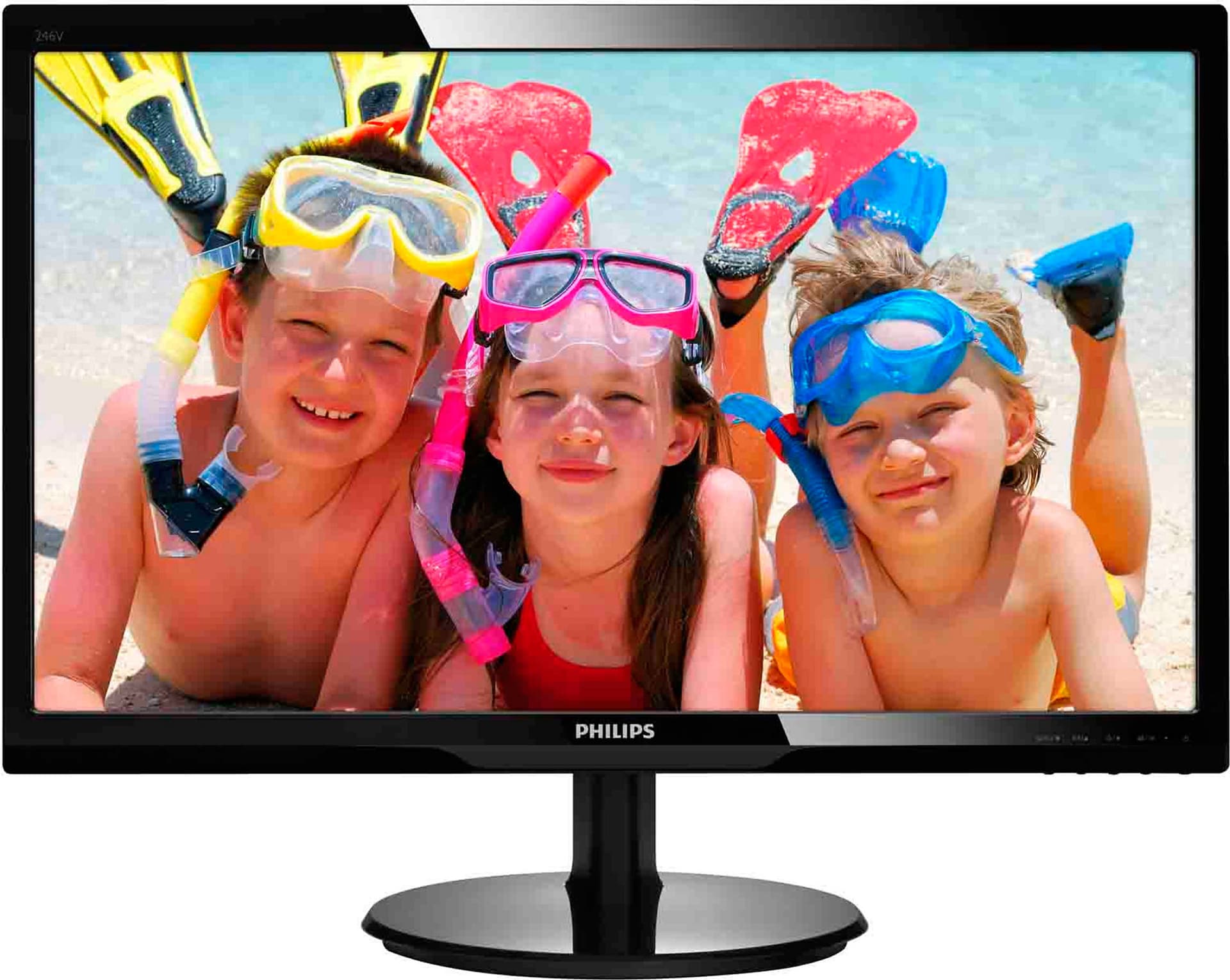 MONITOR PHILIPS 24", home, office, TN, Full HD (1920 x 1080), Wide, 250 cd/mp, 5 ms, VGA, DVI, "246V5LSB/00"