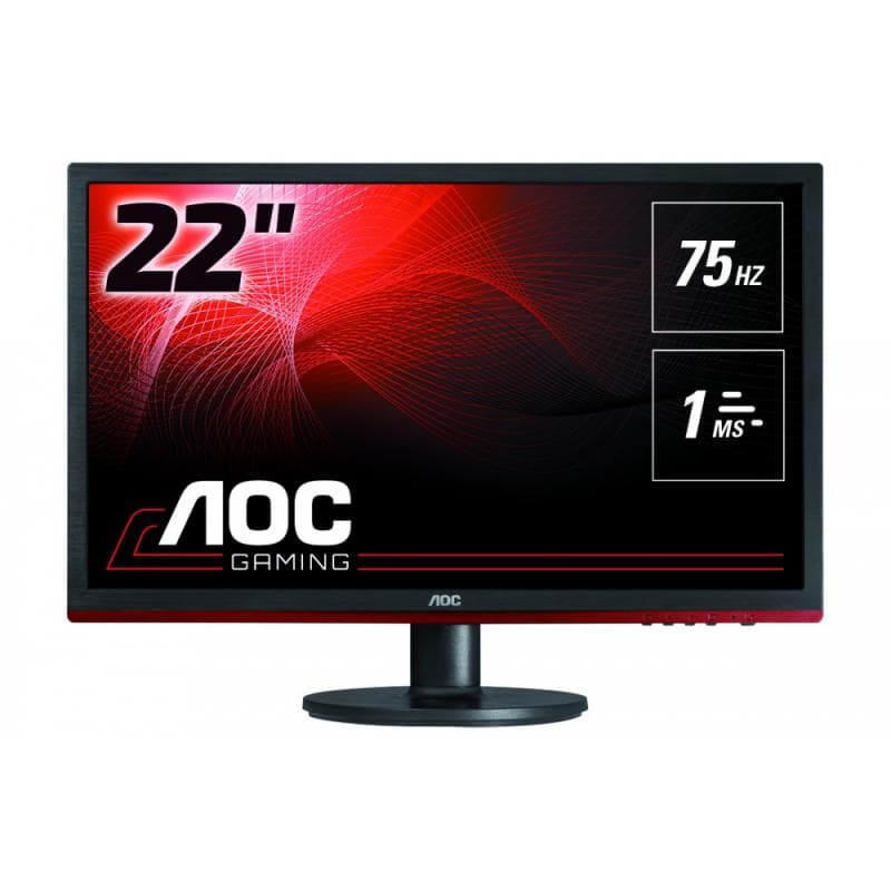 MONITOR AOC 21.5" gaming, TN, Full HD (1920 x 1080), Wide, 250 cd/mp, 1 ms, VGA, HDMI, DisplayPort, "G2260VWQ6" — miniatură