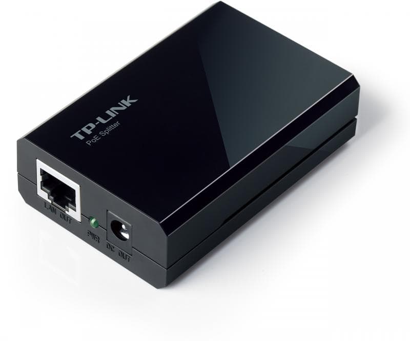 SPLITTER PoE TP-LINK 2 porturi Gigabit, compatibil IEEE 802.3af, alimentare 5V/12V, carcasa plastic "TL-PoE10R"