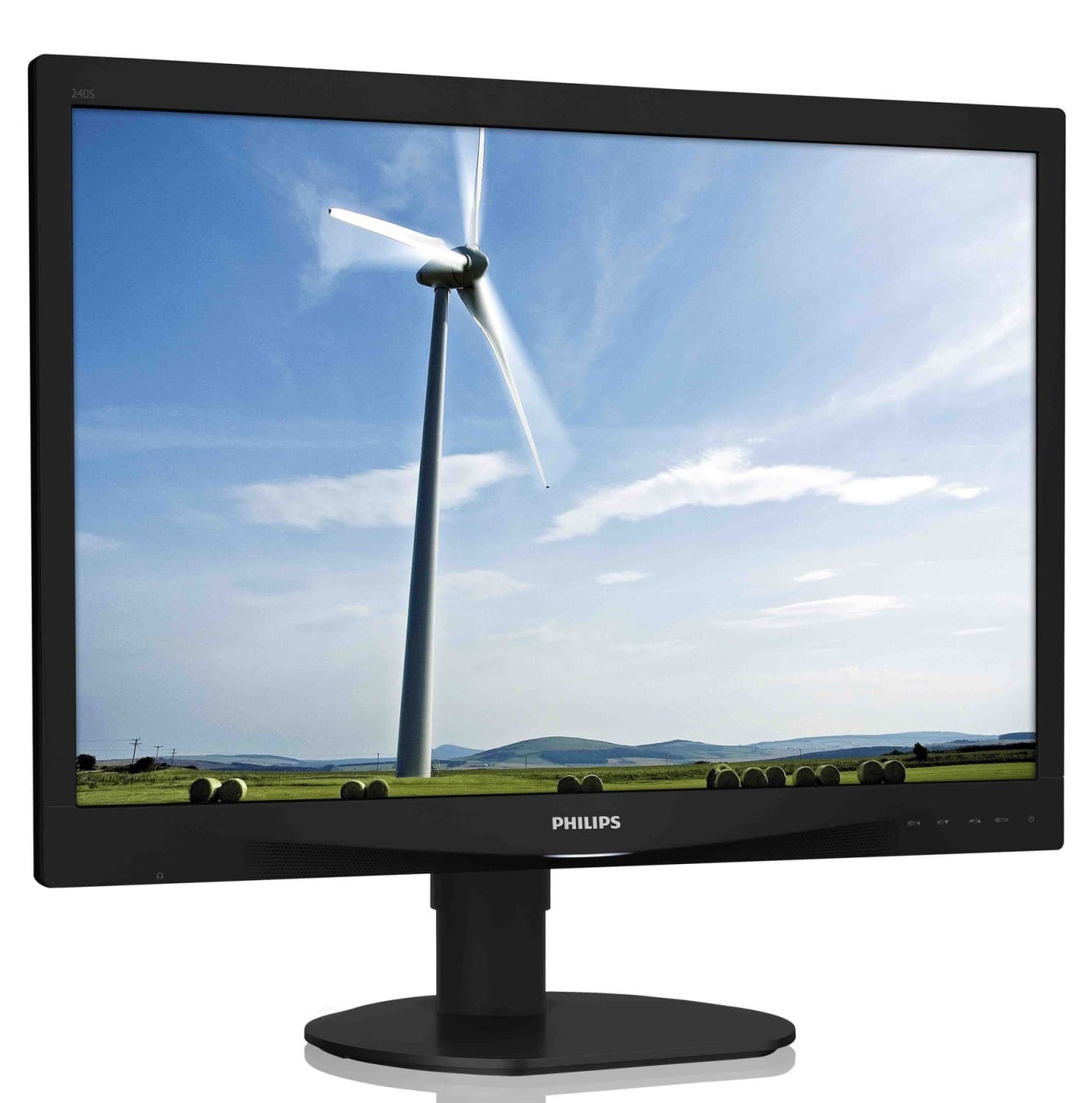 MONITOR PHILIPS 24", home, office, IPS, Full HD (1920 x 1080), Wide, 250 cd/mp, 5 ms, VGA, DVI, DisplayPort, "240S4QYMB/00" — miniatură