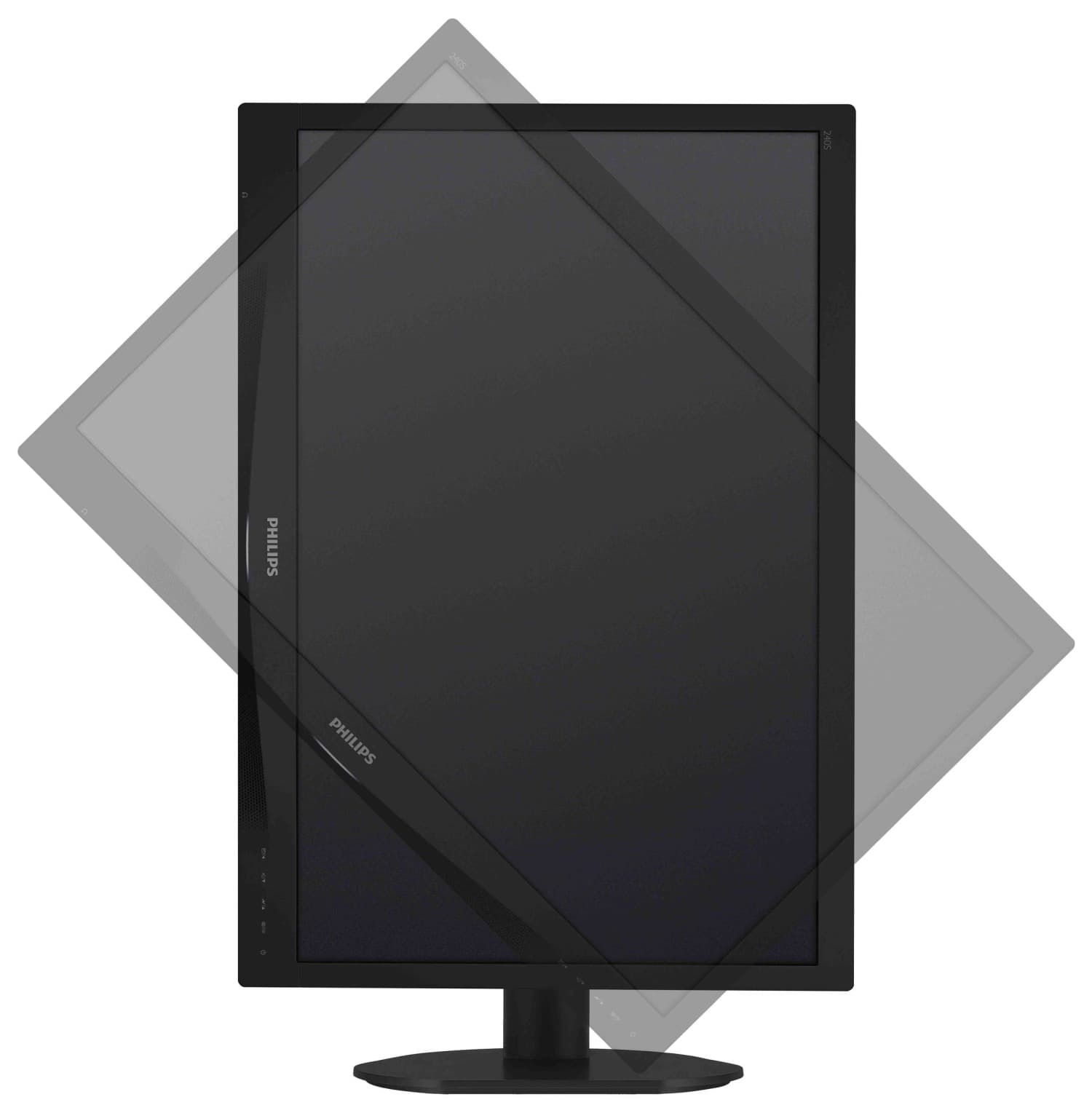 MONITOR PHILIPS 24", home, office, IPS, Full HD (1920 x 1080), Wide, 250 cd/mp, 5 ms, VGA, DVI, DisplayPort, "240S4QYMB/00" — miniatură