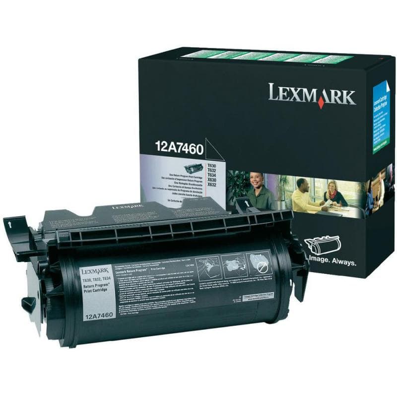 Toner Original Lexmark Black, 12A7460, pentru Optra T630|Optra T632|Optra T634|Optra X632|X630, 5K, "12A7460"
