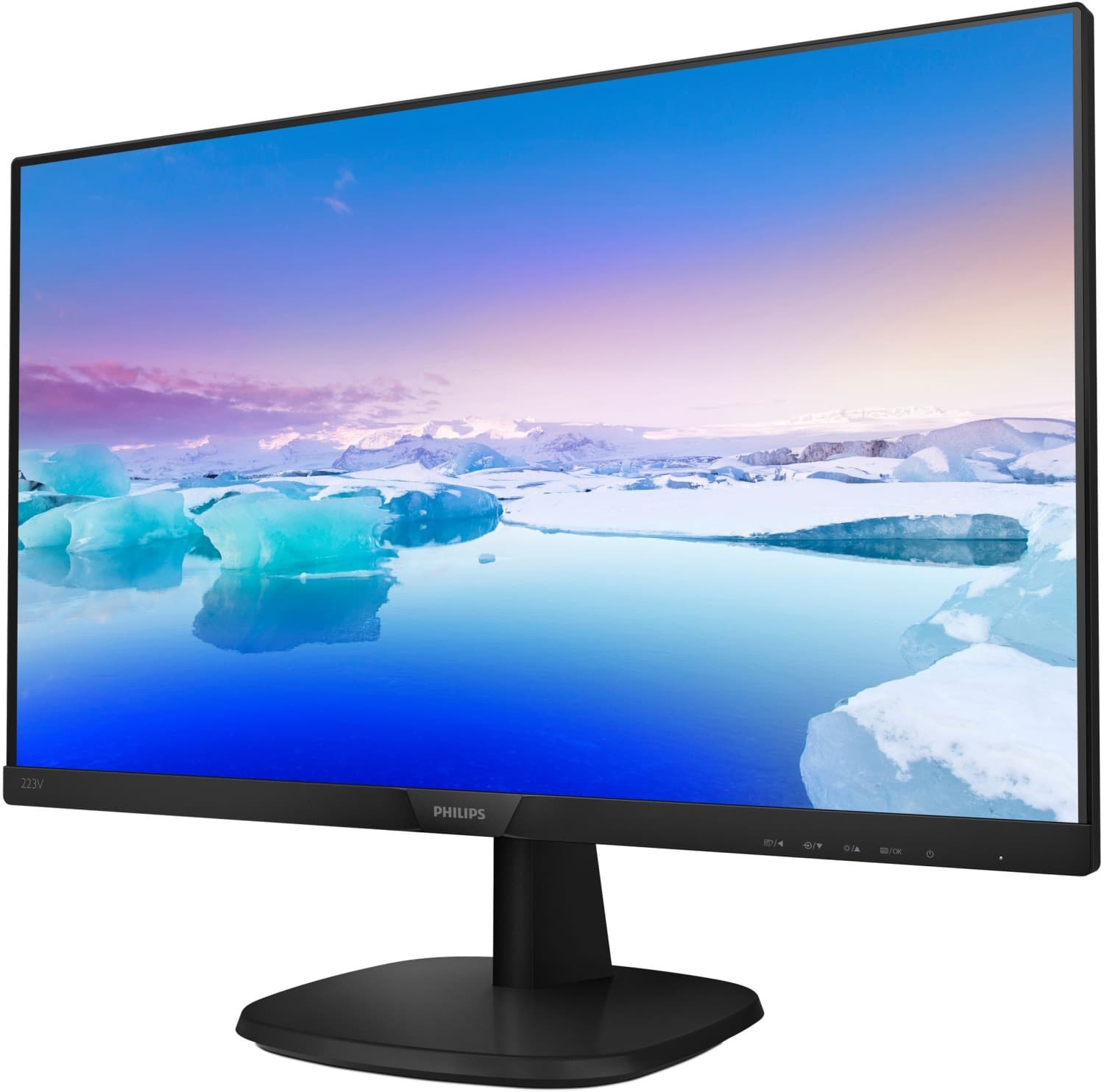 MONITOR PHILIPS 21.5", home, office, IPS, Full HD (1920 x 1080), Wide, 250 cd/mp, 5 ms, VGA, DVI, HDMI, "223V7QDSB/00" — miniatură